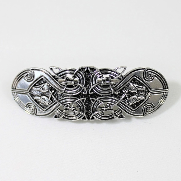 New Celtic Knot Viking Bird Hair Barrette Clip - Picture 2 of 10